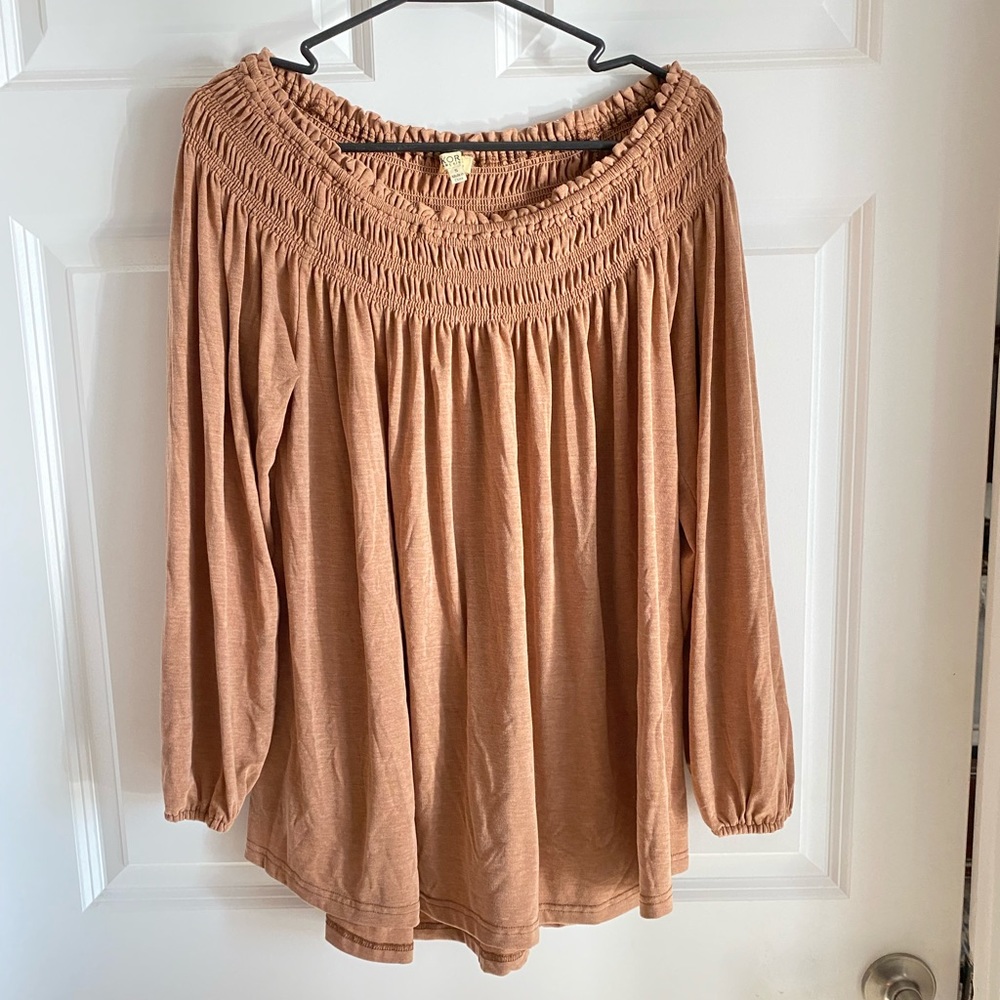 Off the shoulder knit top
